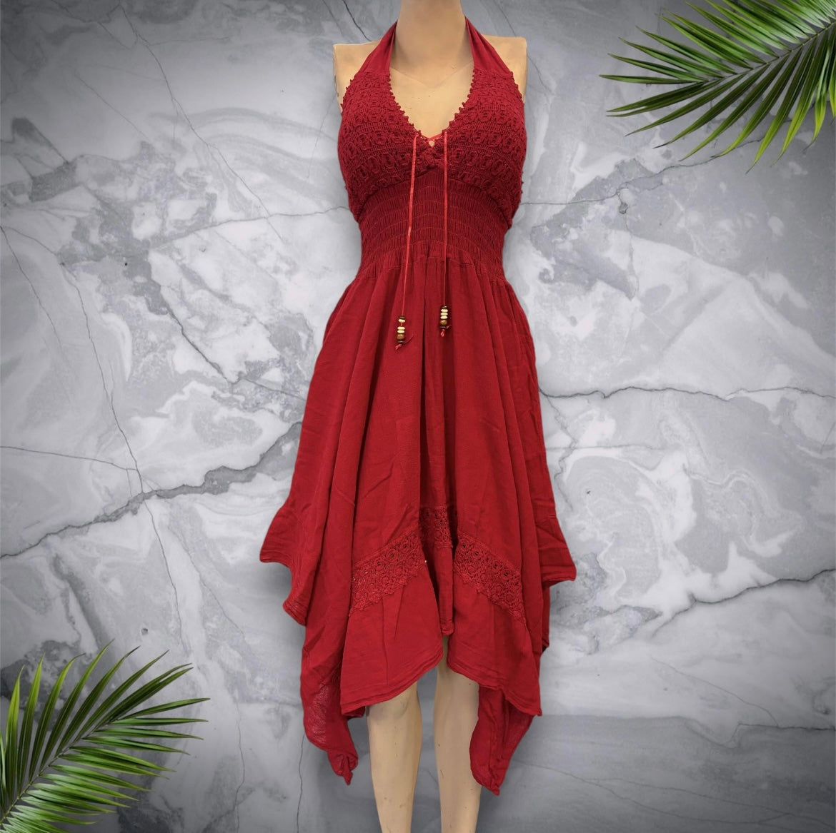Long Halter "Puntas Dress"