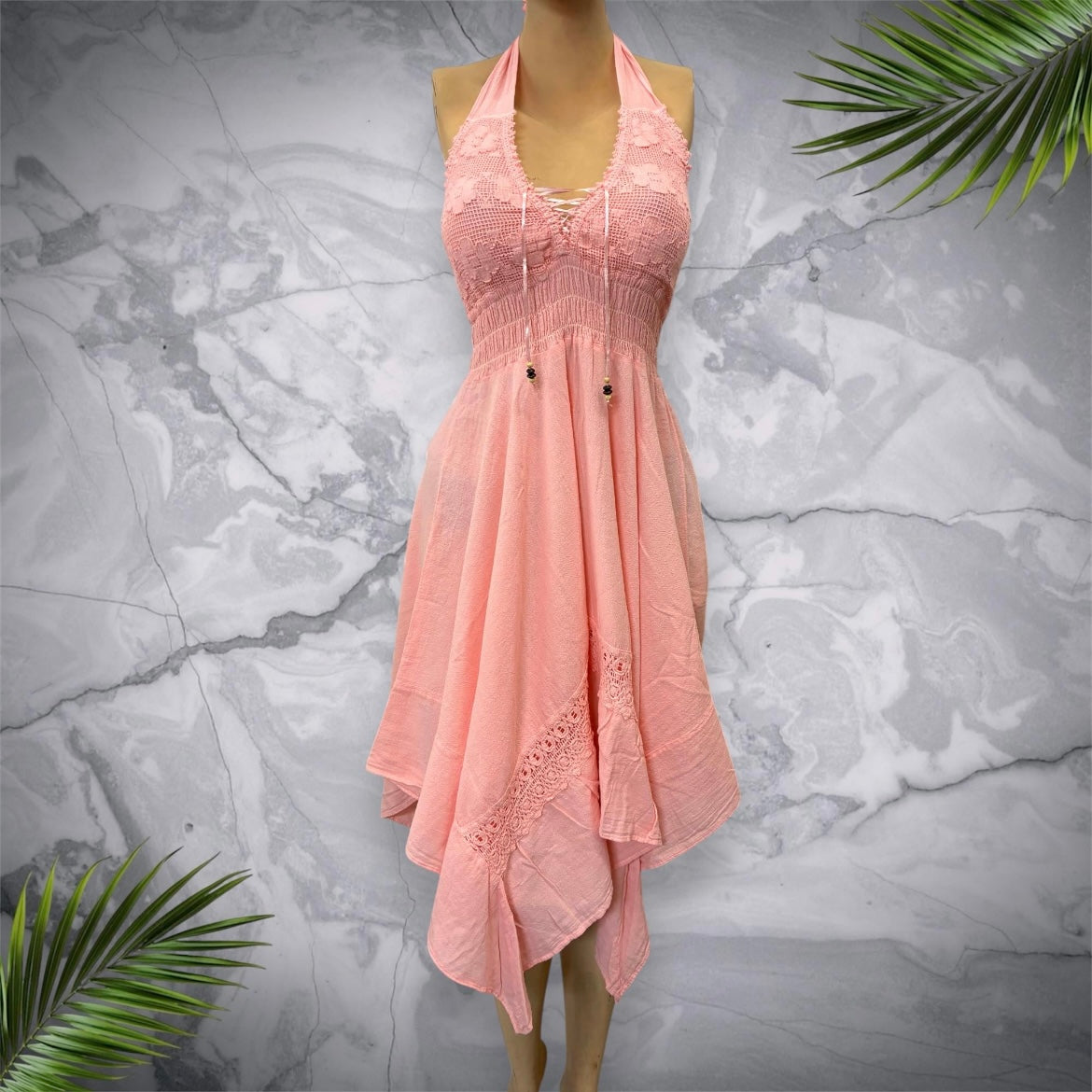 Long Halter "Puntas Dress"
