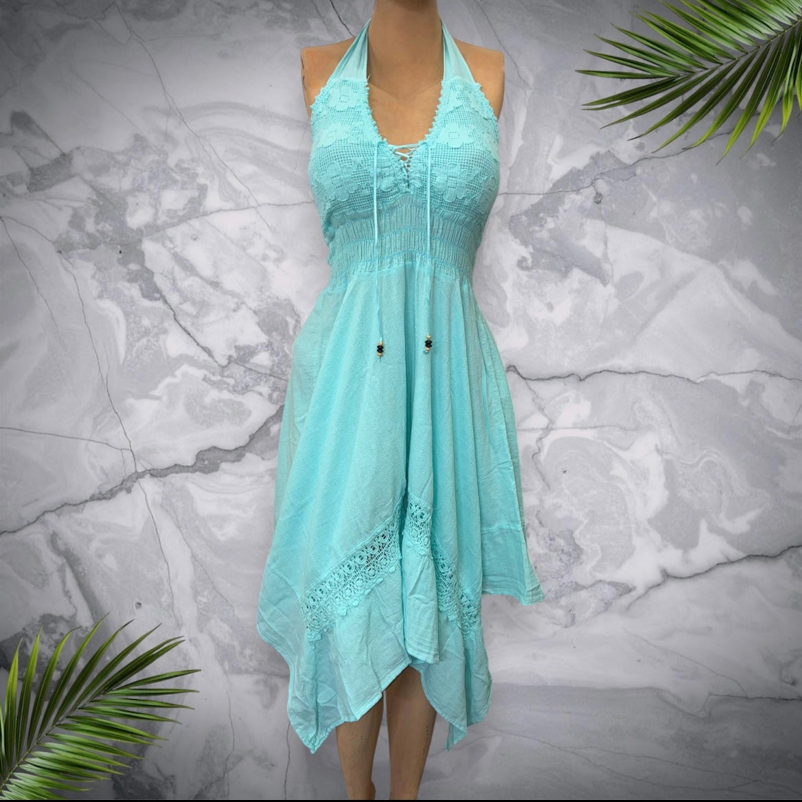 Long Halter "Puntas Dress"