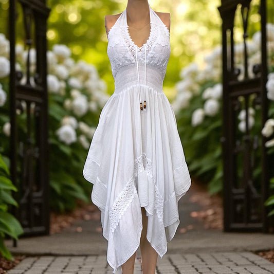 Long Halter "Puntas Dress"